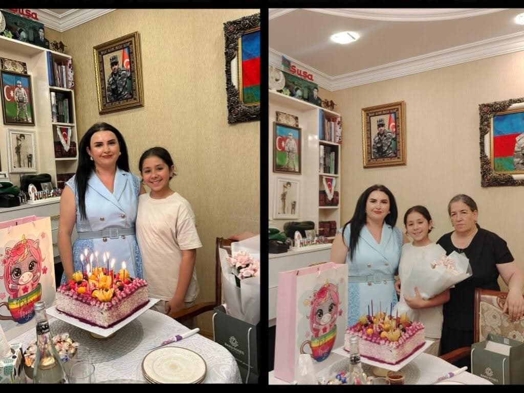 Семью шехида лейтенанта Нурлана Гасанова навестили в день рождения его дочери